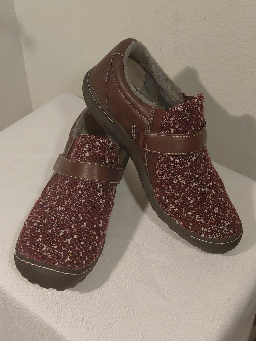 JBL Burgundy Knit Slip-On Shoes